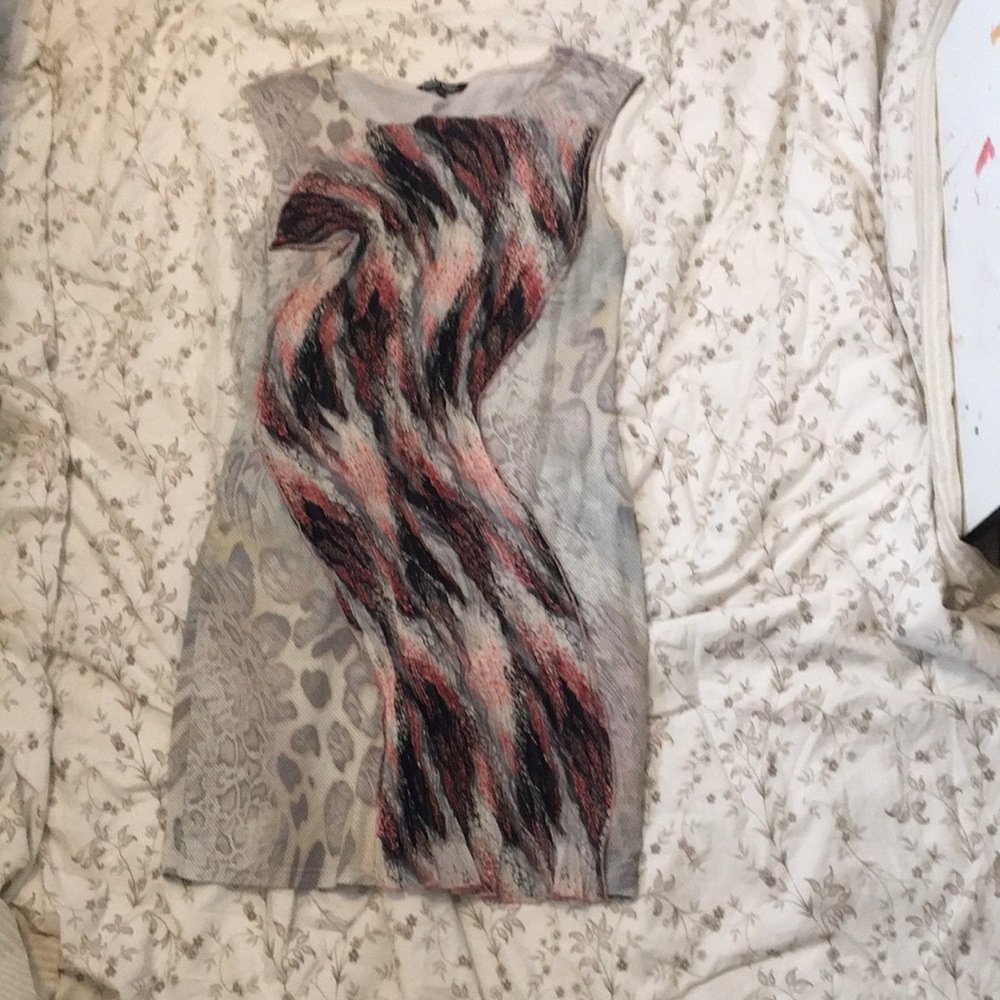 Samuel Dong Snakeskin Print Dress